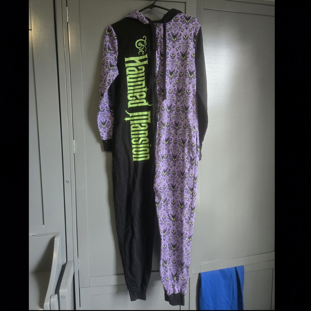 Disney Haunted Mansion Black and Purple Adult Pajamas